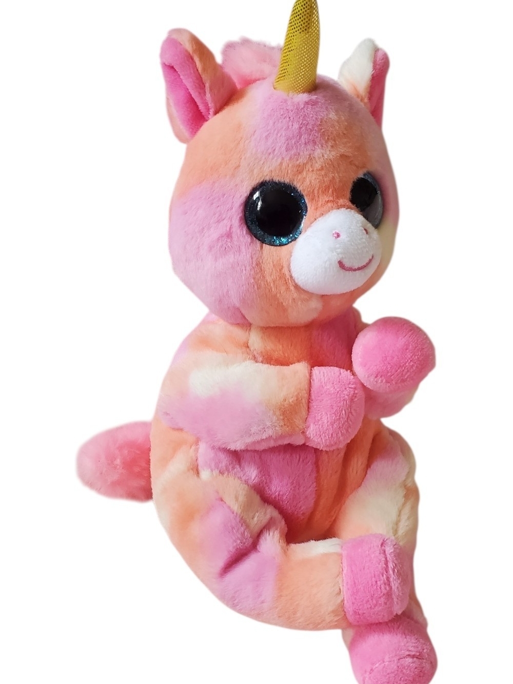 NWOT Ty Skyler the Unicorn Plush - Pink & Peach Tie-Dye